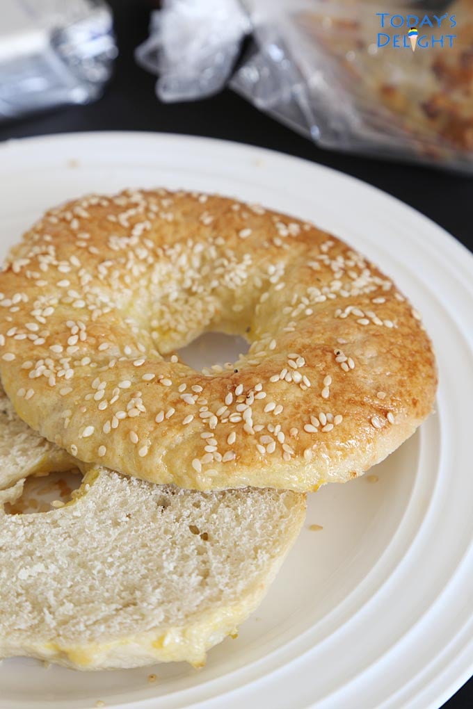 Sesame seeds New York Style Bagel.