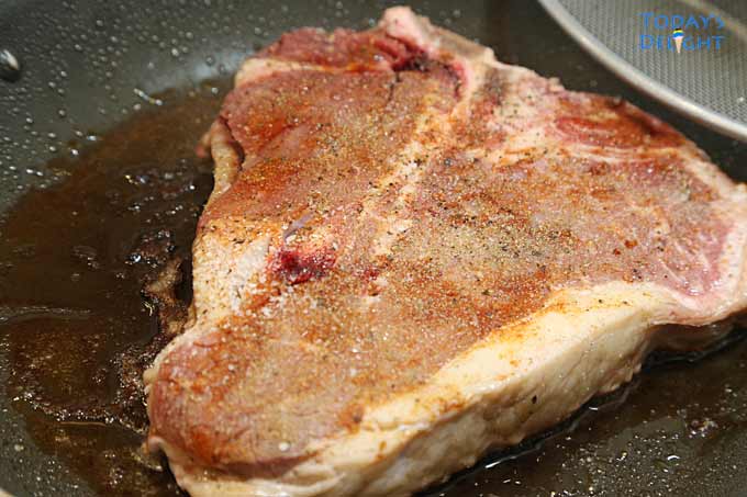 Pan-Fried T-bone Steak Recipe.