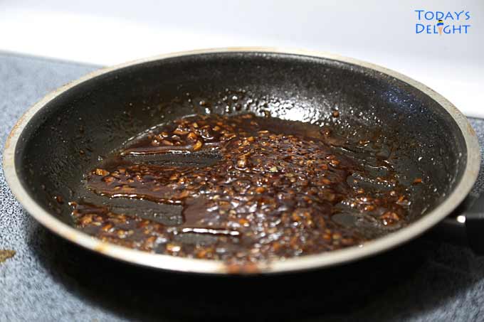 Thick teriyaki sauce.