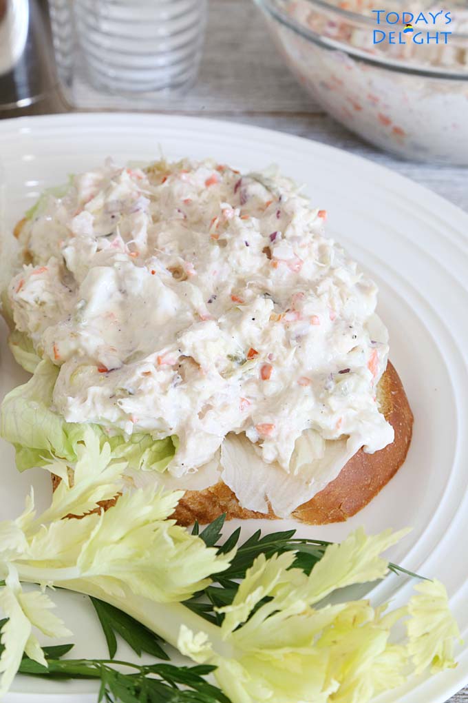 Tuna Salad Sandwich with lettuce.