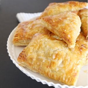Rectangular and Triangular Puff Pastry Apple Turnovers is Today's Delight.