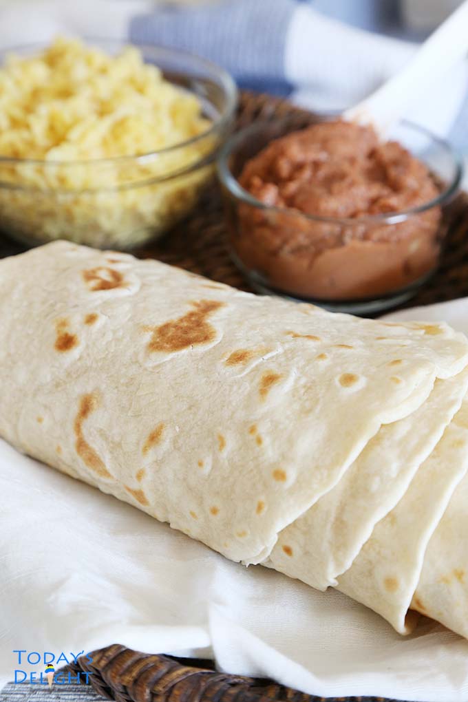 Tortilla will develop brown spots when cooked.