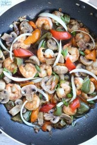 Shrimp and Mushroom Stir Fry is Today's Delight.