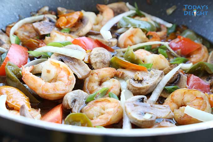 Shrimp and Mushroom Stir Fry cooks in less than 30 minutes.