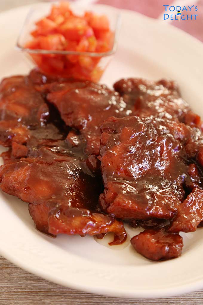 Sticky, tender, moist cured chicken.