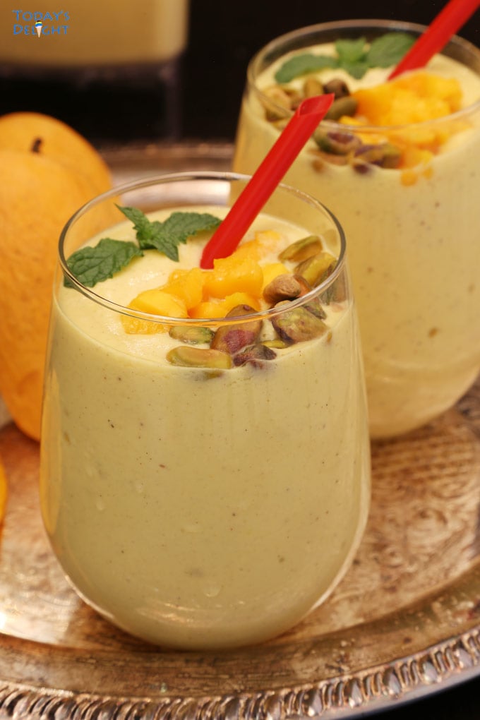 Mango Lassi drink is Today's Delight.