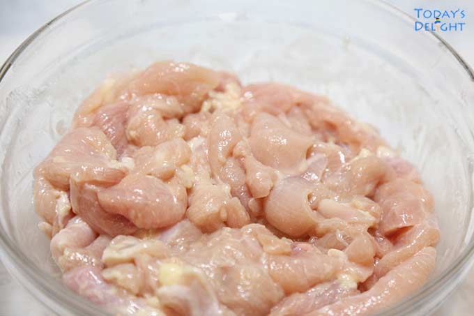 Marinated chicken.