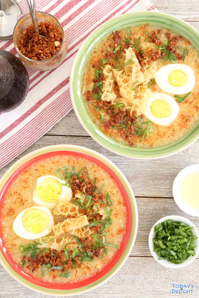 Goto is a Filipino congee or rice porridge is Today's Delight.