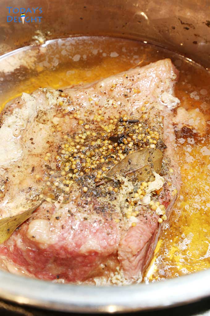 Corned Beef Brisket cooked in instant pot.