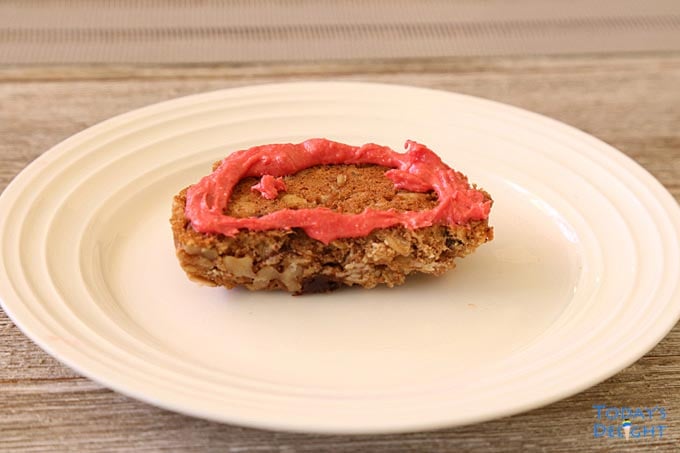 Melted wafer spread around cookie edges.