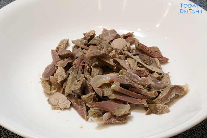 Sliced giblet.