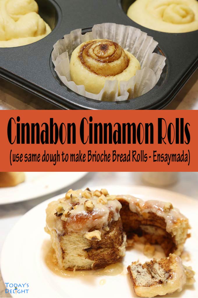 Sweet bread roll in plate.
