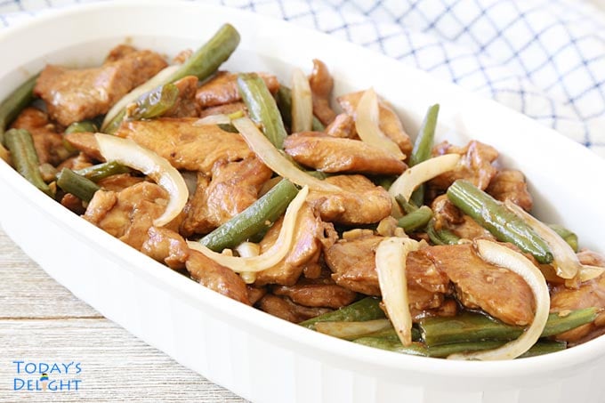 Servings of Panda Express String Bean Chicken Breast copycat.