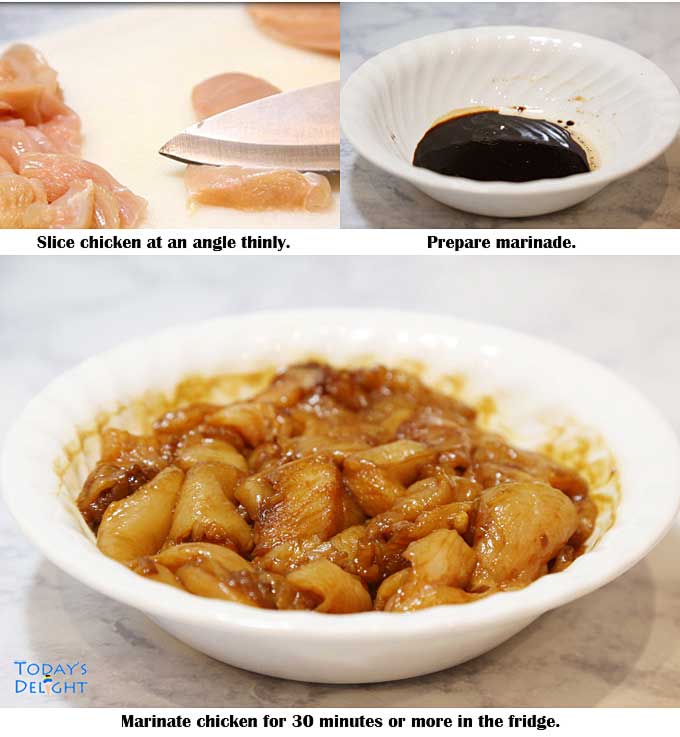 Chicken breast marinade step by step images.