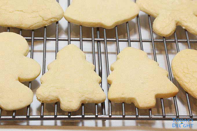 Christmas tree cut out sugar cookies.