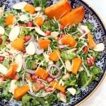 Persimmon Pomegranate Salad in a plate.