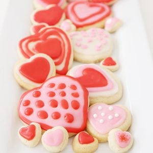 Valentine Sugar Cookies with Easy Sugar Cookie Frosting is Today's Delight.