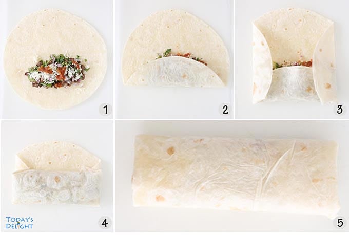 One way of how to wrap a burrito step by step.