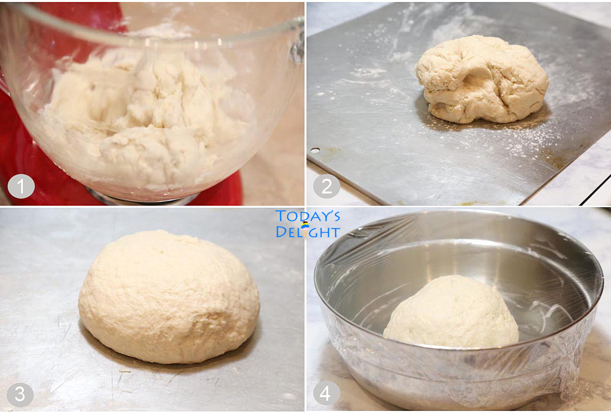 Step by step to make siopao dough.