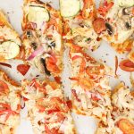 Sliced Veggie French Bread Pizza.
